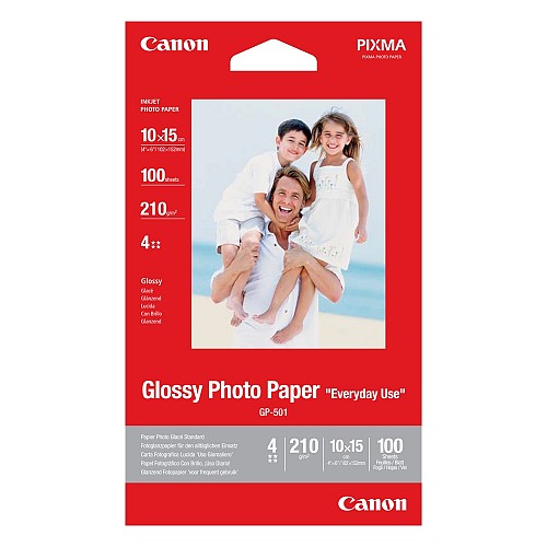 Φωτογραφικό Χαρτί CANON A6 Glossy 210g/m² 100 Φύλλα (0775B003) (CAN-GP-501A6)