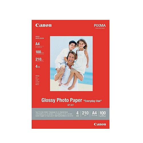 Φωτογραφικό Χαρτί Canon Glossy A4 170 g/m² 5 φύλλα (0775B076AA) (CAN-GP-501)