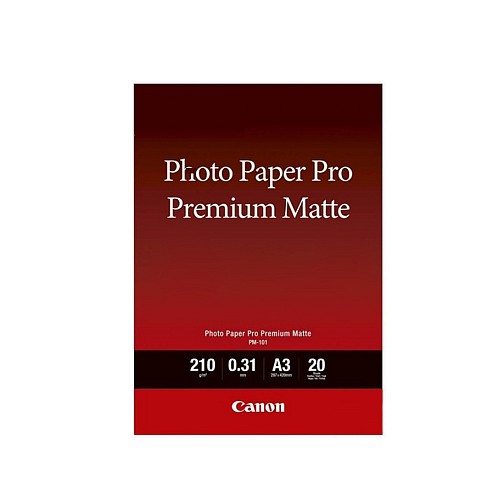 Φωτογραφικό Χαρτί CANON Premium Matte A3 210g/m² 20 φύλλα (8657B006AA) (CAN-PM101A3)