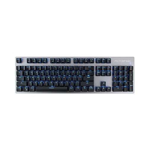 Motospeed GK89 Black Wireless Mechanical Keyboard Ice Blue Backlit Blue Switch GR Layout