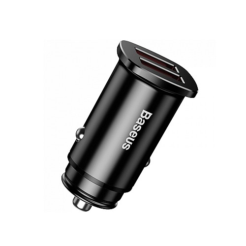 Baseus Car Charger Square metal Black (CCALL-DS01) (BASCCALL-DS01)
