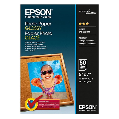 Φωτογραφικό Χαρτί EPSON Glossy 13x18 cm 200 gr. 50 Φύλλα (C13S042545) (EPSS042545)
