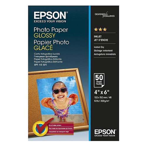Φωτογραφικό Χαρτί EPSON Glossy 10x15cm 200 gr. 50 Φύλλα (C13S042547) (EPSS042547)