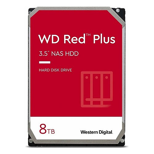 Western Digital Red Plus NAS Hard Drive 8TB 3.5" (128MB cache) (CMR) (WD80EFZZ)